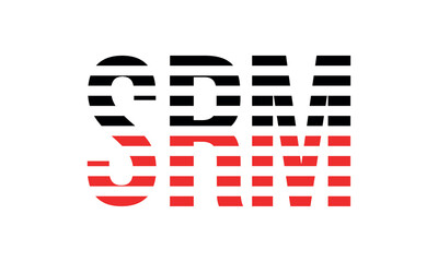 SRM three initial letter iconic line negative space minimal logo design vector template. monogram, abstract, wordmark, business, typography, minimalist, brand, company, flat, modern, unique, simple