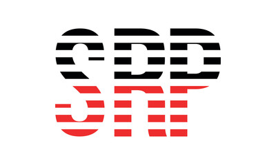 SRP three initial letter iconic line negative space minimal logo design vector template. monogram, abstract, wordmark, business, typography, minimalist, brand, company, flat, modern, unique, simple