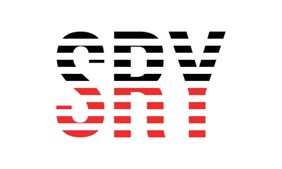 SRY three initial letter iconic line negative space minimal logo design vector template. monogram, abstract, wordmark, business, typography, minimalist, brand, company, flat, modern, unique, simple