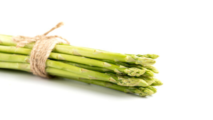 Fresh green asparagus before cooking