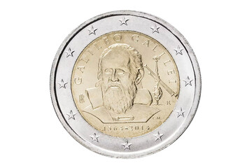Italy 2014 2 euro coin Galileo Galilei