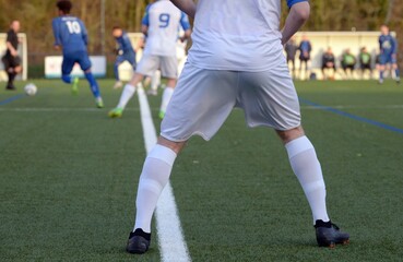 Obraz premium à la reprise du match de football 