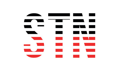 STN three initial letter iconic line negative space minimal logo design vector template. monogram, abstract, wordmark, business, typography, minimalist, brand, company, flat, modern, unique, simple