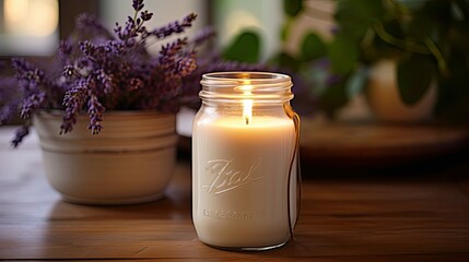 rustic mason jar candle