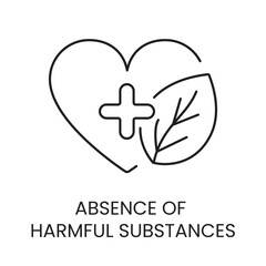 No harmful substances line icon in vector with editable stroke for packaging
