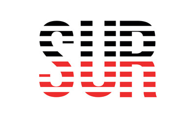 SUR three initial letter iconic line negative space minimal logo design vector template. monogram, abstract, wordmark, business, typography, minimalist, brand, company, flat, modern, unique, simple