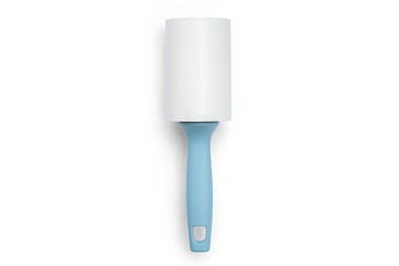 Ergonomic Lint Roller with Easy-Grip Blue Handle for Effective Fabric Cleaning and Pet Hair Removal