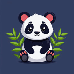 Cute baby panda cub illustration.