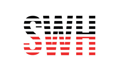 SWH three initial letter iconic line negative space minimal logo design vector template. monogram, abstract, wordmark, business, typography, minimalist, brand, company, flat, modern, unique, simple