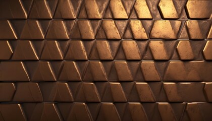 Fototapeta premium triangles geomatric pattern bronze slab