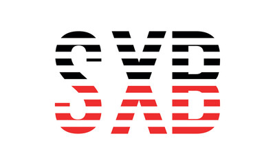 SXB three initial letter iconic line negative space minimal logo design vector template. monogram, abstract, wordmark, business, typography, minimalist, brand, company, flat, modern, unique, simple