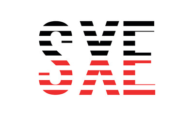 SXE three initial letter iconic line negative space minimal logo design vector template. monogram, abstract, wordmark, business, typography, minimalist, brand, company, flat, modern, unique, simple