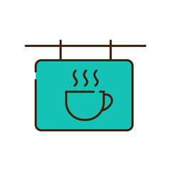 Cup of coffee icon-Cup flat icon