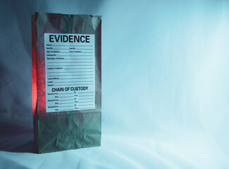 Evidence Being Stored With Blank Background