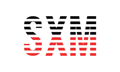 SXM three initial letter iconic line negative space minimal logo design vector template. monogram, abstract, wordmark, business, typography, minimalist, brand, company, flat, modern, unique, simple