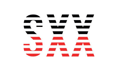 SXX three initial letter iconic line negative space minimal logo design vector template. monogram, abstract, wordmark, business, typography, minimalist, brand, company, flat, modern, unique, simple