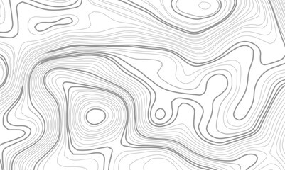 Abstract wave curved lines topographic contours map background. Abstract geographic wavy and curve grid lines map background.