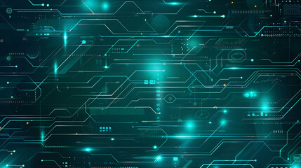 Teal color cyber and tech background