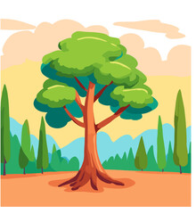 landscape with trees