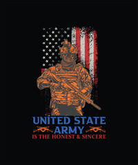 United states army t-shirt design - print design