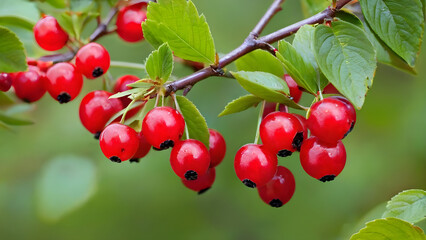 Obraz premium red currant berries. branches of red berries trending on art station sharp focus intricate. red currants on a branch
