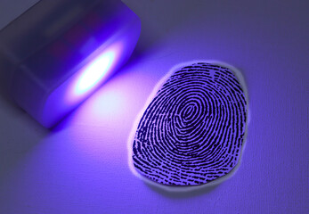 Outlined Colorful Lighted Fingerprint