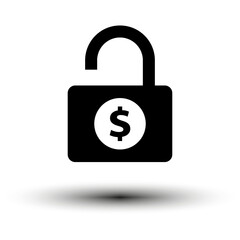 Financial Security Icon, Unlock Wealth and Investment Potential. Vector illustration. EPS 10.