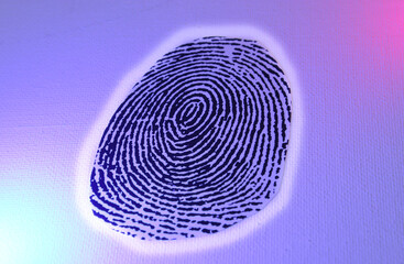 Colorful Background With Large Fingerprint