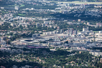 Landscape of Geneva City from Saleve mountain 