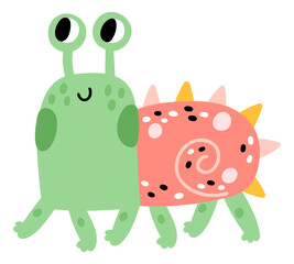 Funny fantastic creature character. Fantasy cute animal