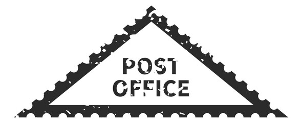 Grungy postmark template. Textured post office stamp