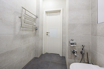 interior apartment room bathroom, sink, decorative elements, toilet. WC, sanitary unit, wash room