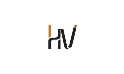HV, VH , V , H , Abstract Letters Logo Monogram	