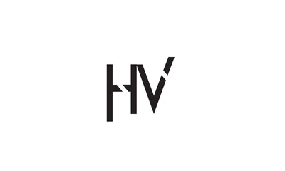 HV, VH , V , H , Abstract Letters Logo Monogram	