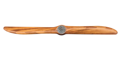 Ancient weathered wooden airplane propeller