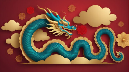 Fototapeta premium chinese new year dragon