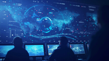 A group of marine meteorologists yzing advanced weather data to provide accurate and timely reports showcasing their expertise in predicting ocean conditions for safe navigation.