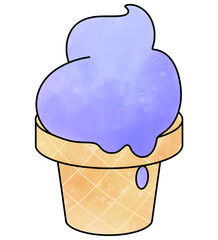 Watercolor Ice Cream
