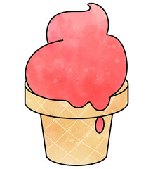 Watercolor Ice Cream

