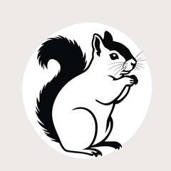 Squirrel silhouette vector illustration