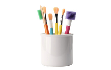 Countertop Toothbrush Holder Isolated on Transparent Background PNG.