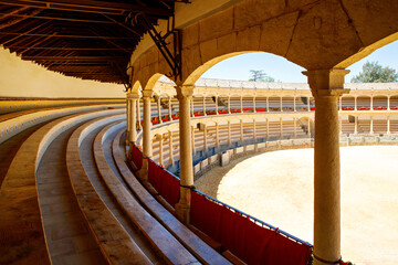 Plaza de Toros, Bullring in Ronda, opened in 1785, one of the oldest and most famous bullfighting...