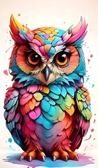 The Rainbow Owl's Watch : Spectral Guardian ,Generative AI