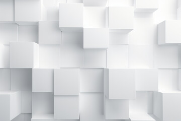 Abstract background of white polygonal origami paper. 3d rendering