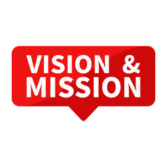 vision & mission Text In Red Rectangle Shape For Plan Strategy Information Announcement Promotion Business Marketing Social Media
