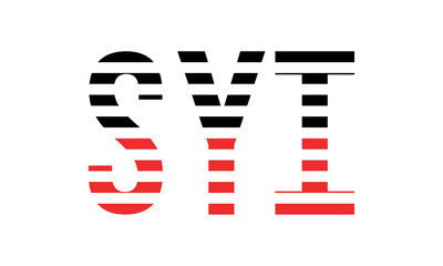 SYI three initial letter iconic line negative space minimal logo design vector template. monogram, abstract, wordmark, business, typography, minimalist, brand, company, flat, modern, unique, simple