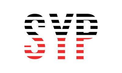 SYP three initial letter iconic line negative space minimal logo design vector template. monogram, abstract, wordmark, business, typography, minimalist, brand, company, flat, modern, unique, simple