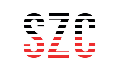 SZC three initial letter iconic line negative space minimal logo design vector template. monogram, abstract, wordmark, business, typography, minimalist, brand, company, flat, modern, unique, simple