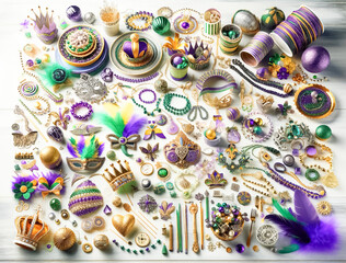 Vibrant Mardi Gras Celebration Collection Overflowing with Festive Spirit