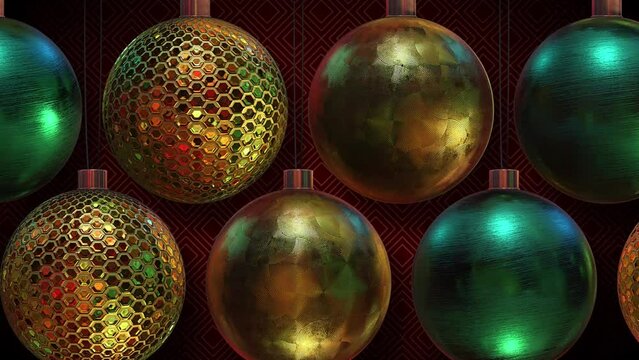 Christmas Baubles Background Loop 03